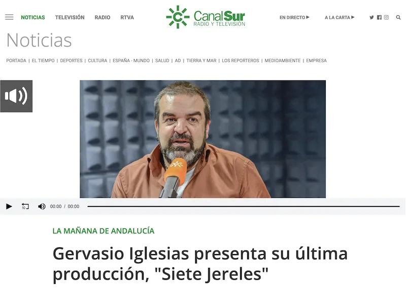 Gervasio Iglesias presenta su última producción, Siete Jereles