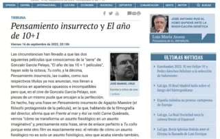El Imparcial artículo de José Manuel Cruz sobre Pensamiento insurrecto y El año de las 10mas1