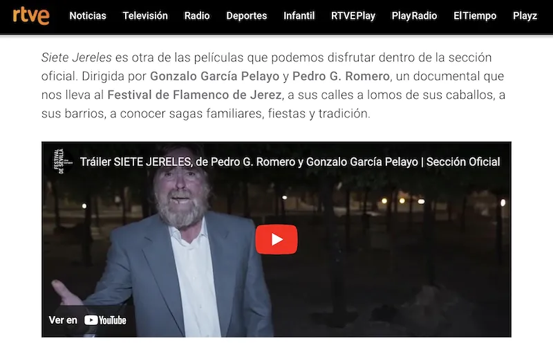 "De pelñícula" de RTVE en la inaguración de Festival de cine de Sevilla
