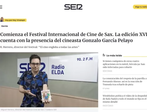 Premio a la Trayectoria de Gonzalo en el Festival Internacional de Cine de Sax.